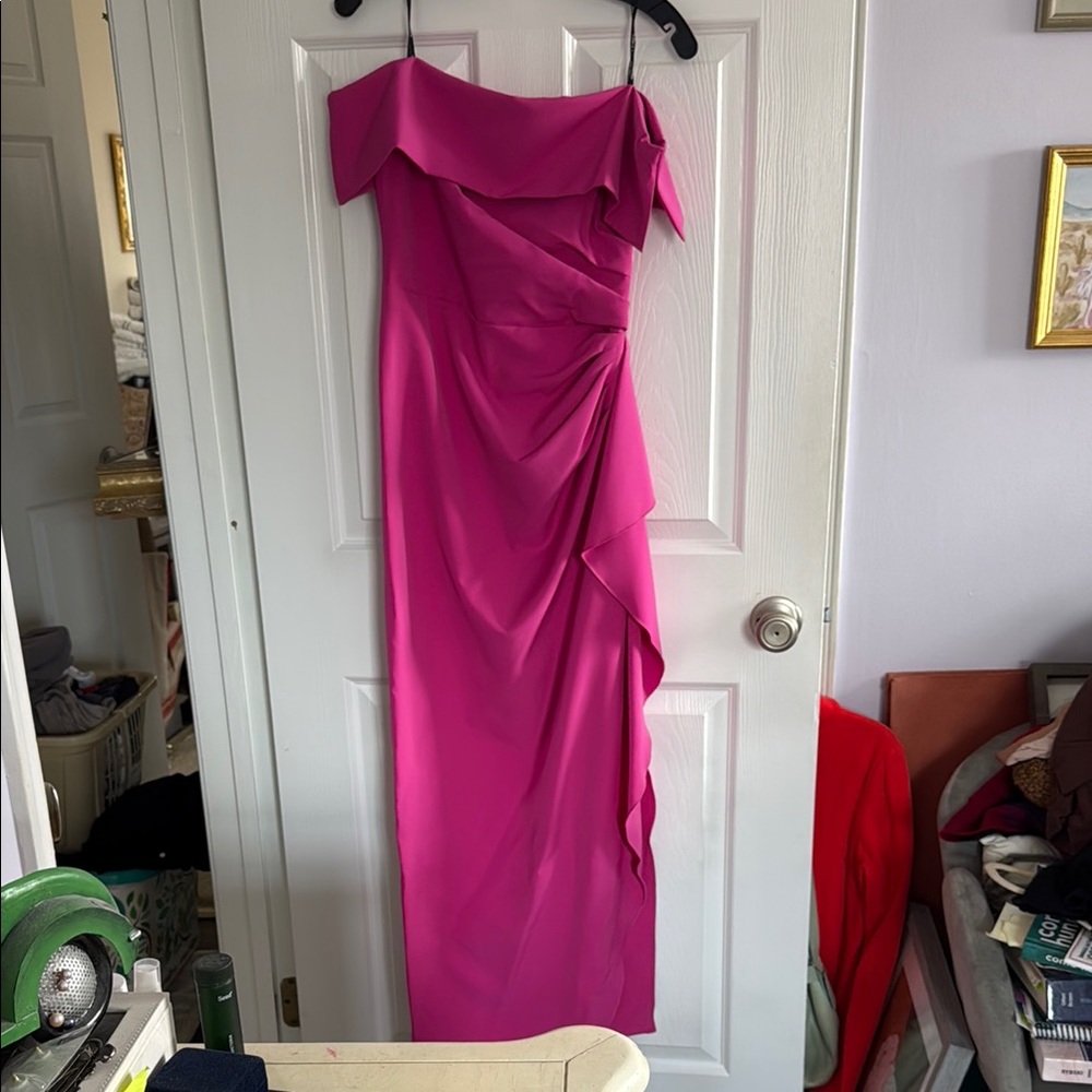 Elegant Pink Off-Shoulder Dress